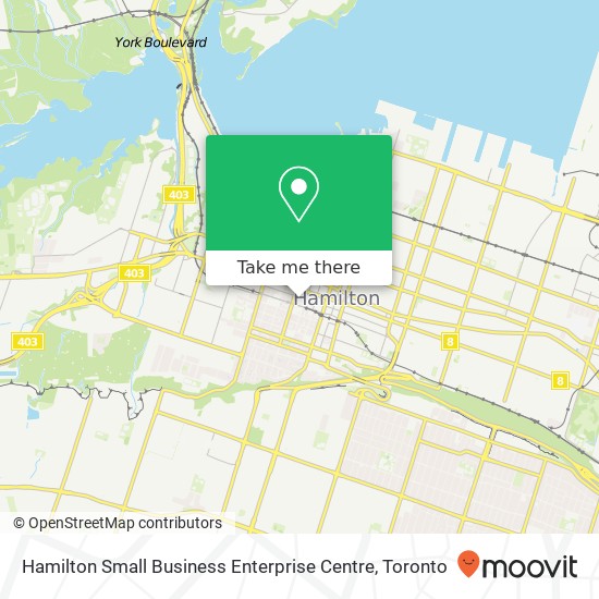 Hamilton Small Business Enterprise Centre map