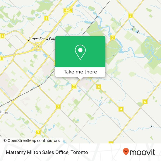 Mattamy Milton Sales Office map