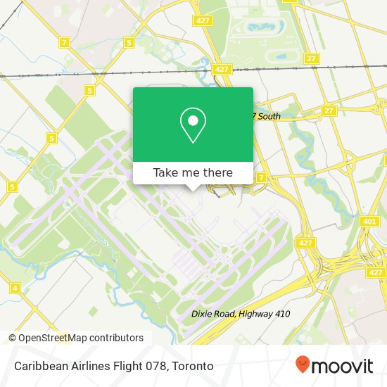 Caribbean Airlines Flight 078 map