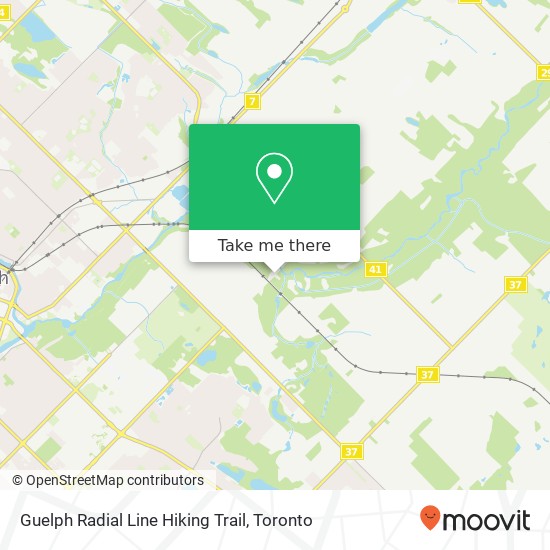 Guelph Radial Line Hiking Trail map
