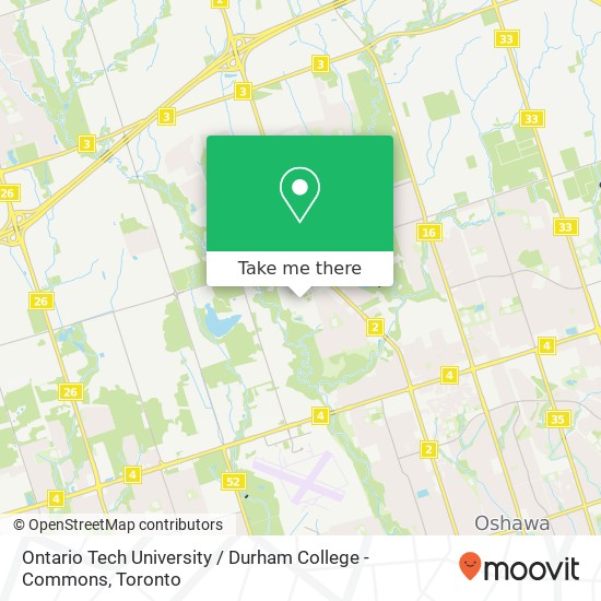 Ontario Tech University / Durham College - Commons map