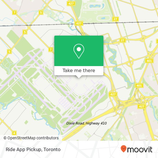 Ride App Pickup map