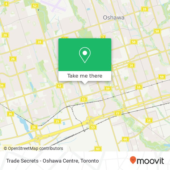 Trade Secrets - Oshawa Centre map