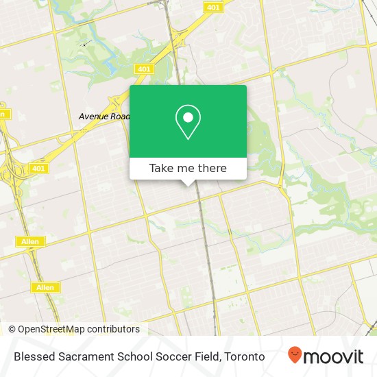 Blessed Sacrament School Soccer Field map