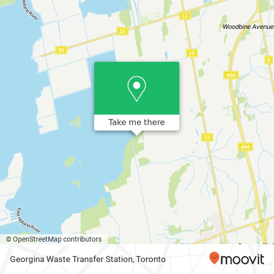 Georgina Waste Transfer Station map