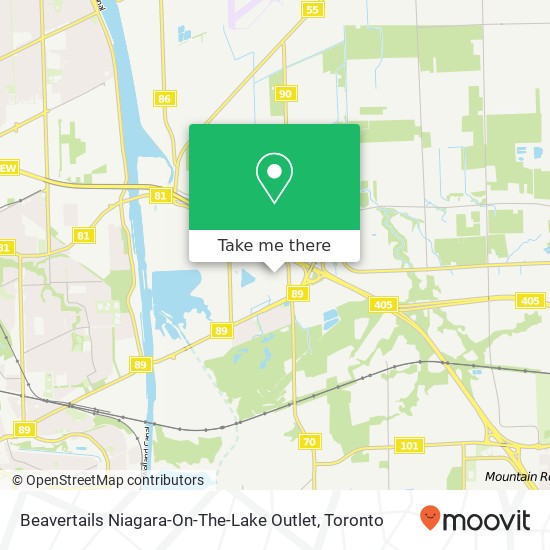 Beavertails Niagara-On-The-Lake Outlet map