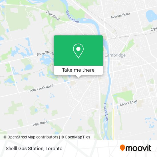 Shelll Gas  Station map