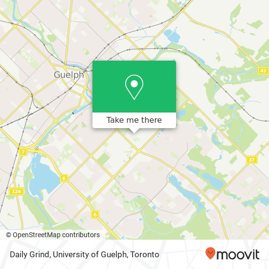 Daily Grind, University of Guelph map