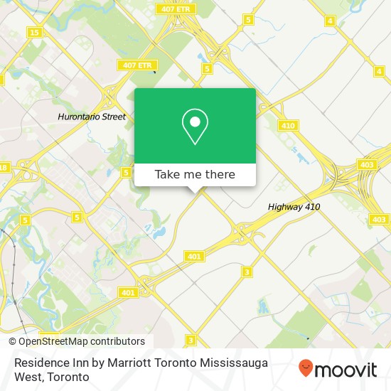 Residence Inn by Marriott Toronto Mississauga West map