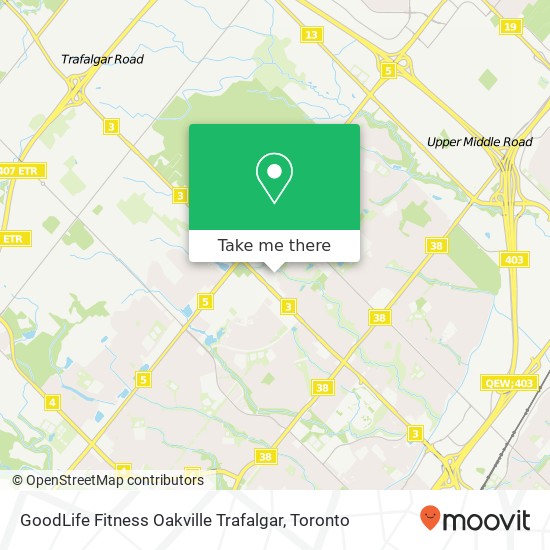 GoodLife Fitness Oakville Trafalgar plan