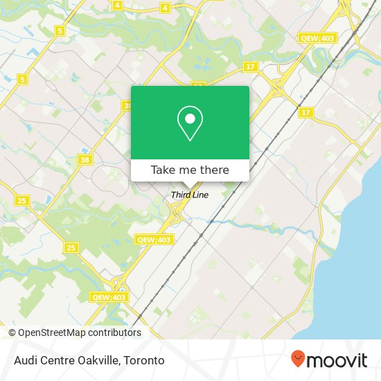 Audi Centre Oakville map