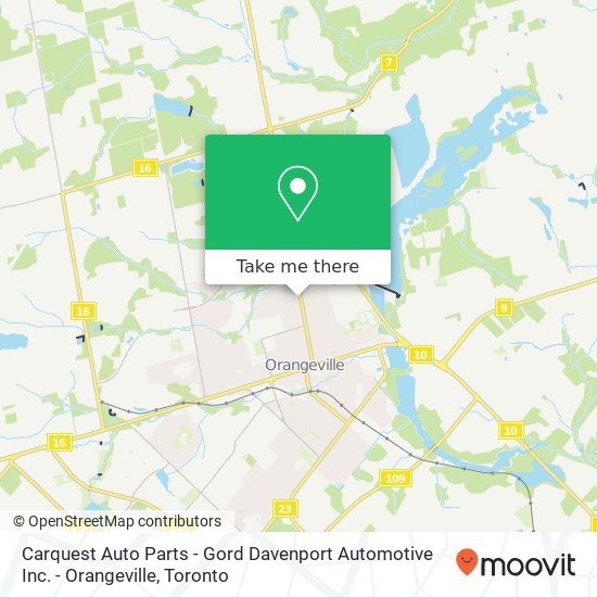 Carquest Auto Parts - Gord Davenport Automotive Inc. - Orangeville map