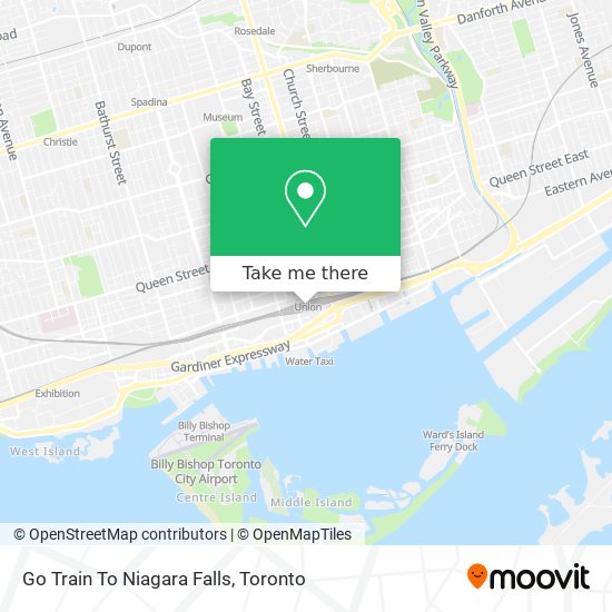 Go Train To Niagara Falls map