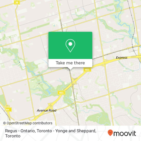 Regus - Ontario, Toronto - Yonge and Sheppard map