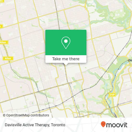 Davisville Active Therapy map