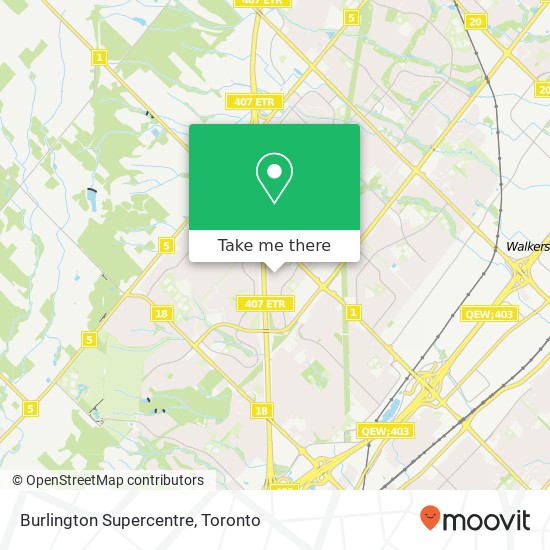 Burlington Supercentre map