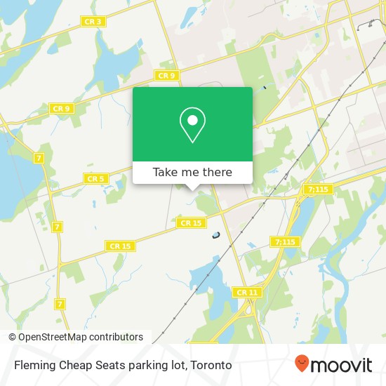 Fleming Cheap Seats parking lot map