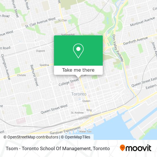 Tsom - Toronto School Of Management map