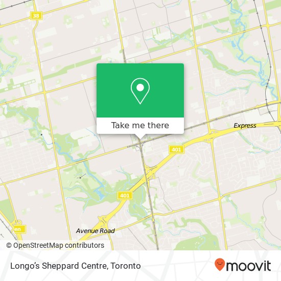 Longo’s Sheppard Centre map