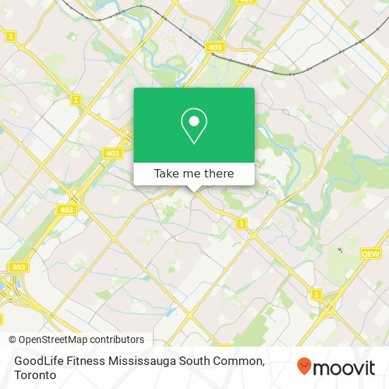 GoodLife Fitness Mississauga South Common plan