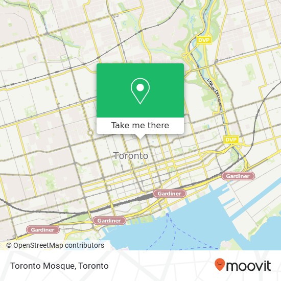 Toronto Mosque map