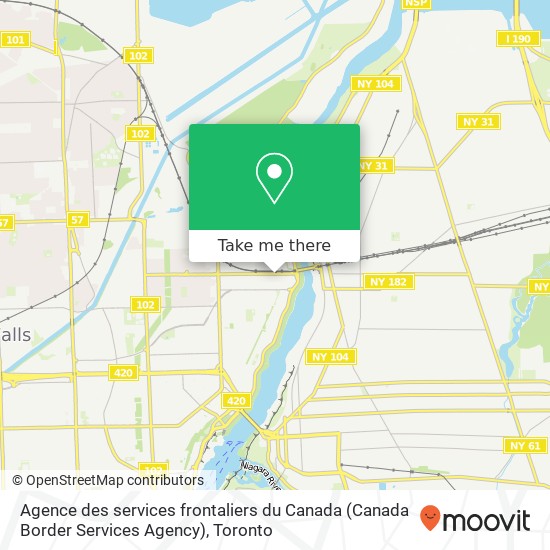 Agence des services frontaliers du Canada (Canada Border Services Agency) map