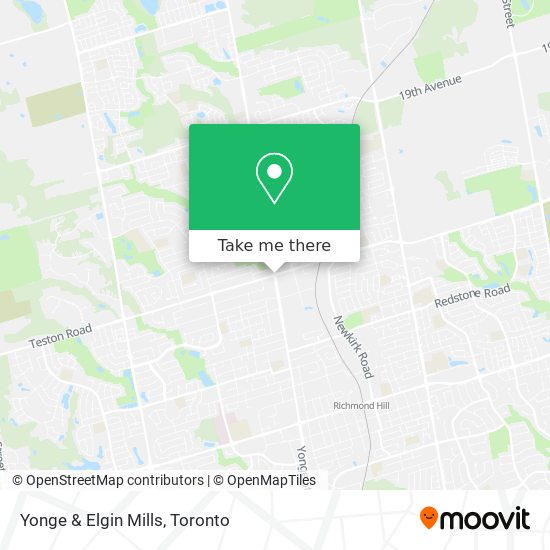 Yonge & Elgin Mills map