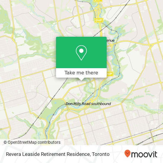 Revera Leaside Retirement Residence map