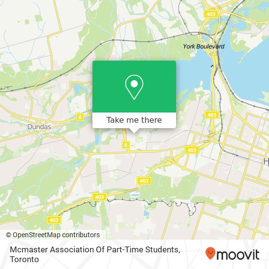 Mcmaster Association Of Part-Time Students map