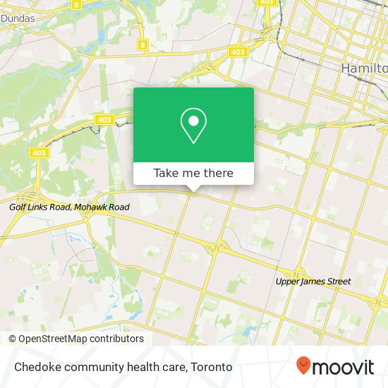 Chedoke community health care map