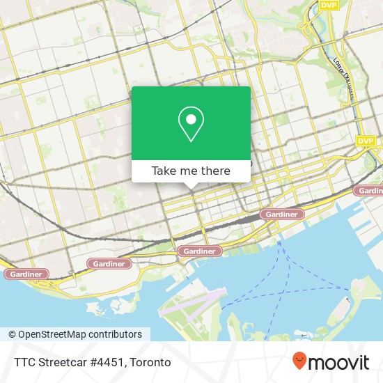 TTC Streetcar #4451 map
