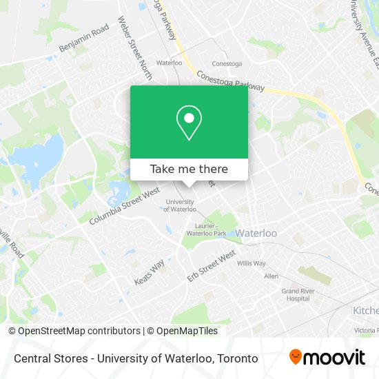 Central Stores - University of Waterloo map