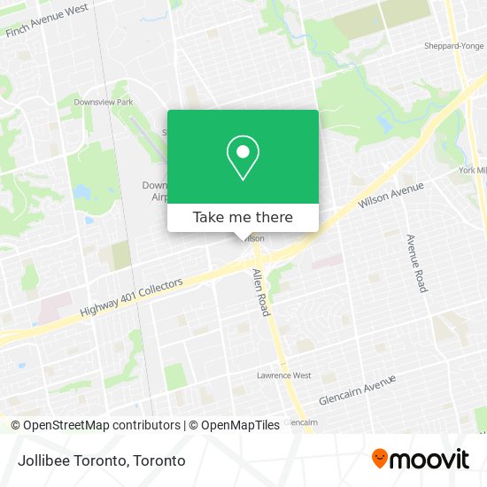 Jollibee Toronto map