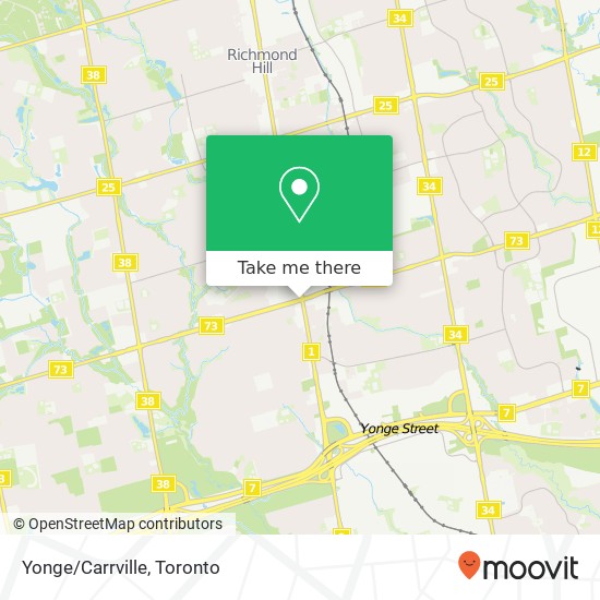 Yonge/Carrville map