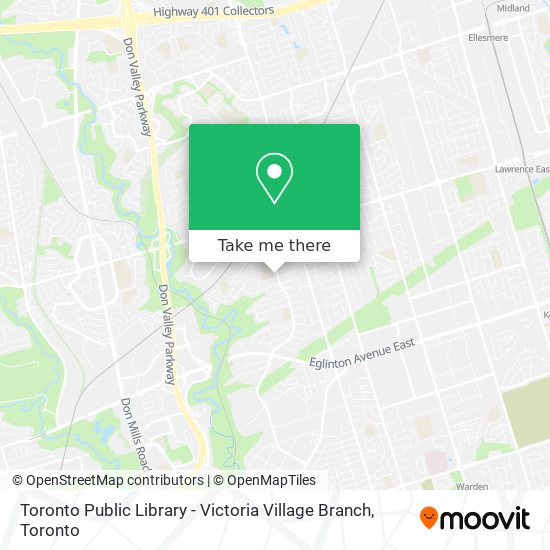 Toronto Public Library - Victoria Village Branch map