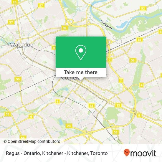Regus - Ontario, Kitchener - Kitchener map