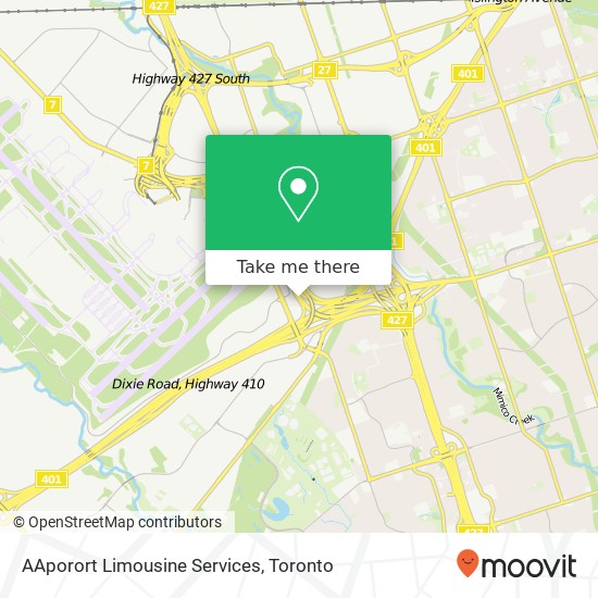 AAporort Limousine Services map