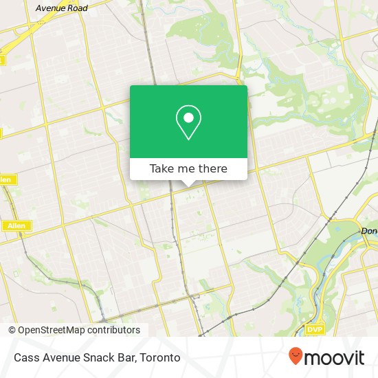 Cass Avenue Snack Bar map