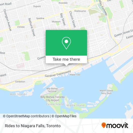 Rides to Niagara Falls map