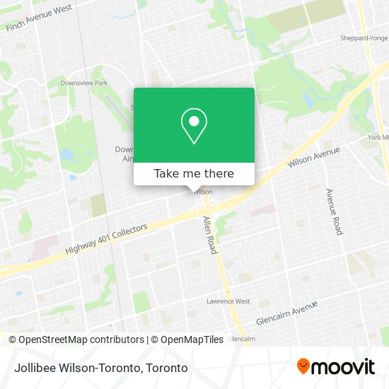 Jollibee Wilson-Toronto map