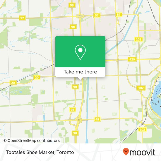 Tootsies Shoe Market map
