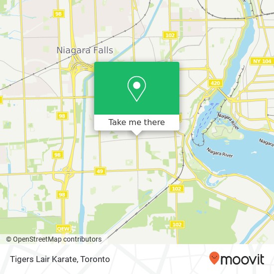 Tigers Lair Karate map