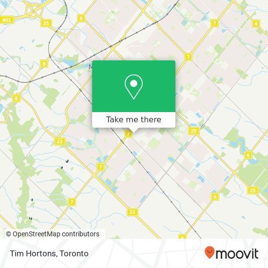 Tim Hortons map