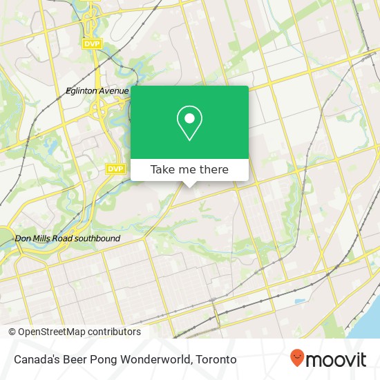 Canada's Beer Pong Wonderworld map