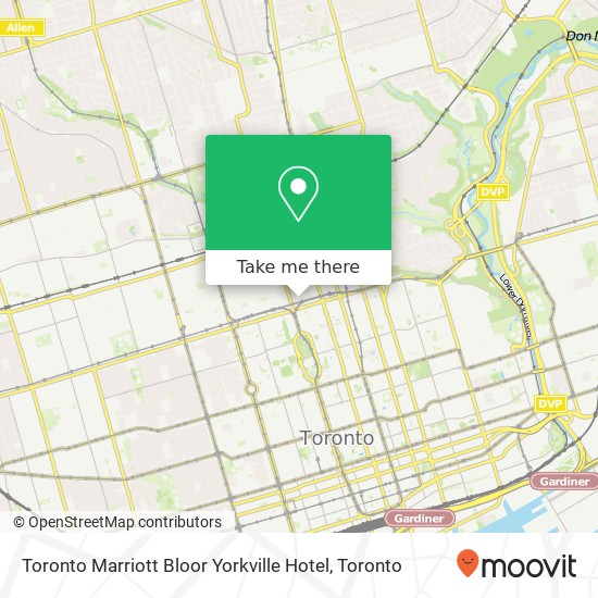 Toronto Marriott Bloor Yorkville Hotel map