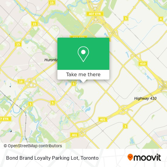 Bond Brand Loyalty Parking Lot map