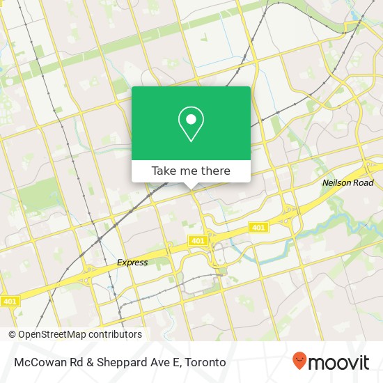 McCowan Rd & Sheppard Ave E map
