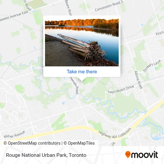 Rouge National Urban Park map