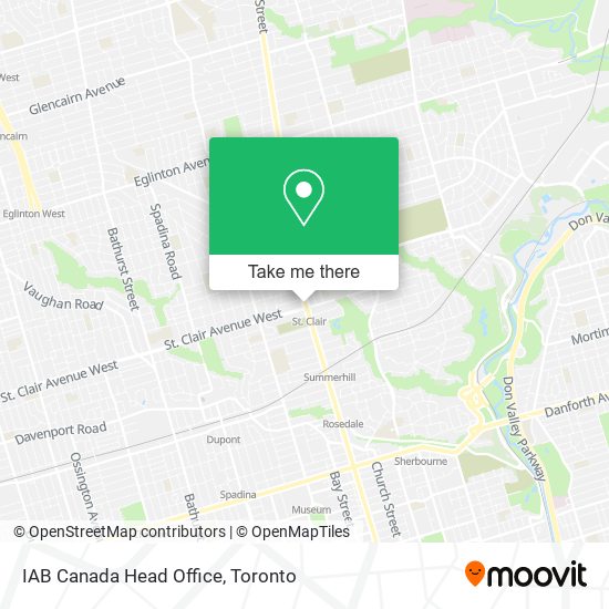 IAB Canada Head Office map