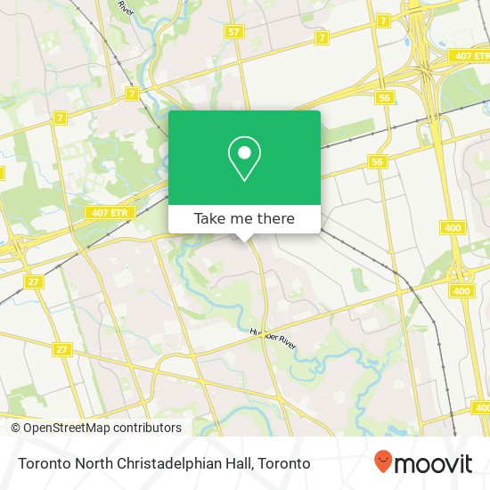 Toronto North Christadelphian Hall map